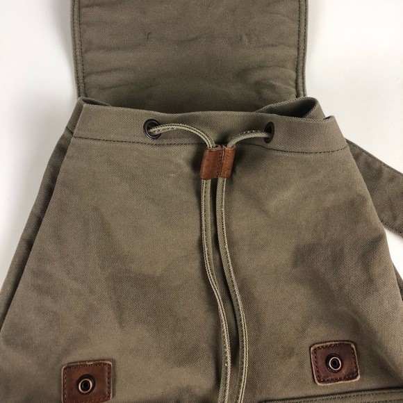 Lucky Brand Collectibles Canvas Leather Backpack - Picture 4 of 8